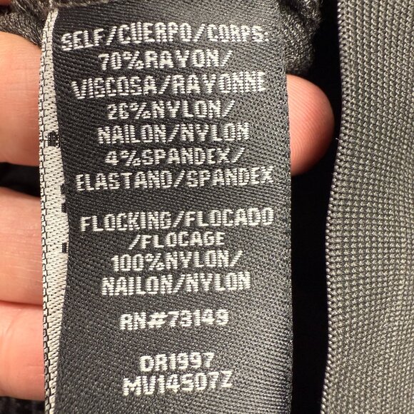 NWT Women's Flocked Velvet Ponte‎ Pant Black | Size Medium - Picture 5 of 7